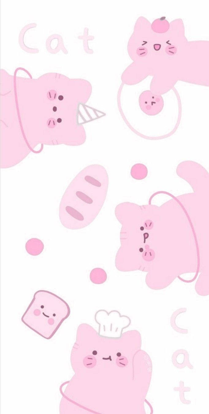 Cute Pink Cats Wallpapers Wallpaper Cave