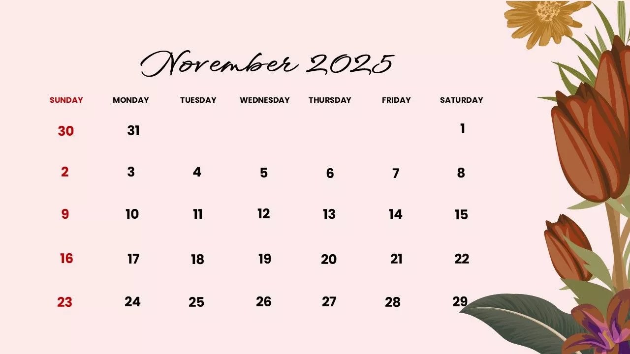 November 2025 Calendar Wallpapers Wallpaper Cave(06)