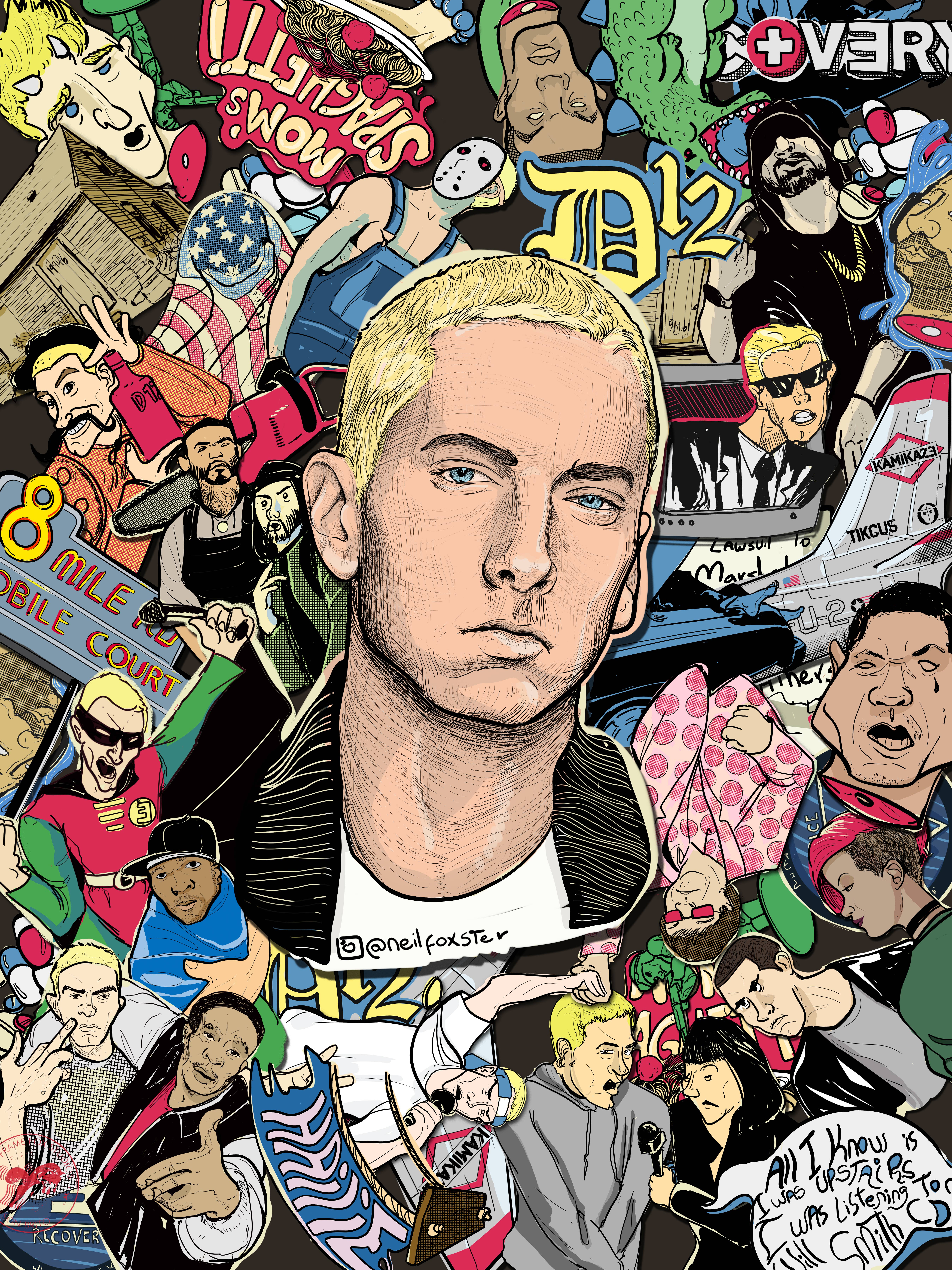 Eminem Collage Wallpapers Wallpaper Cave
