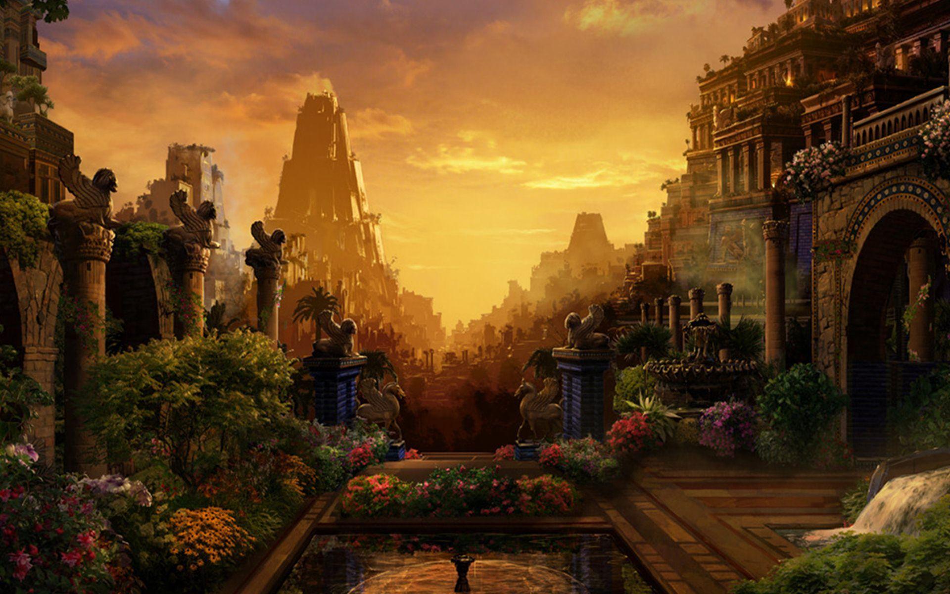 The Hanging Gardens Of Babylon Wallpapers Wallpaper Cave