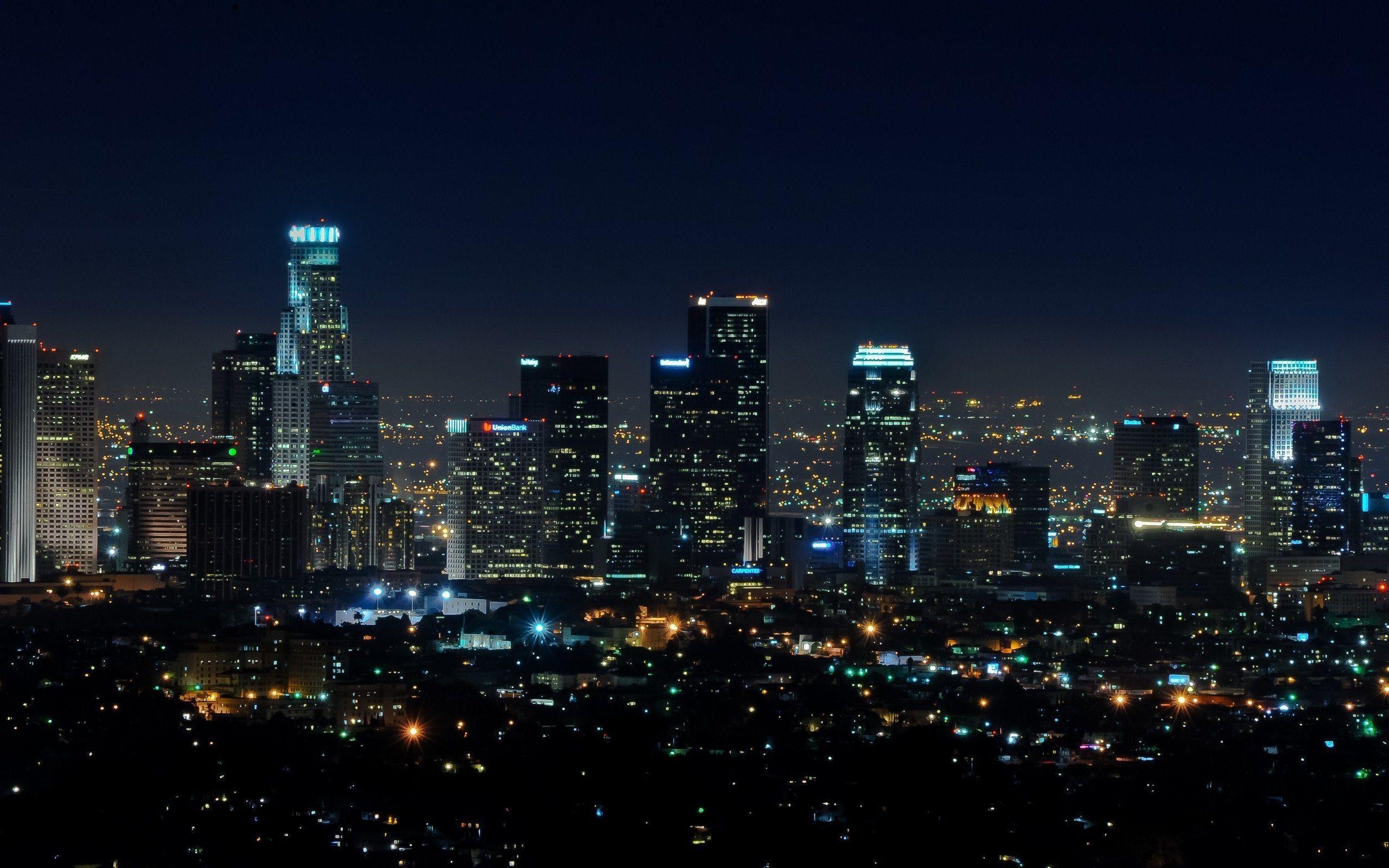 Los Angeles Skyline Wallpapers Wallpaper Cave