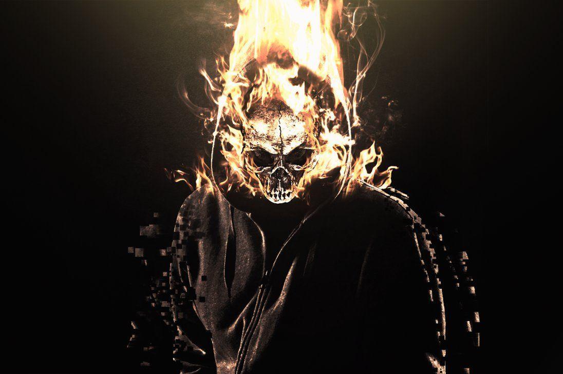 Burning Skull Wallpapers Wallpaper Cave