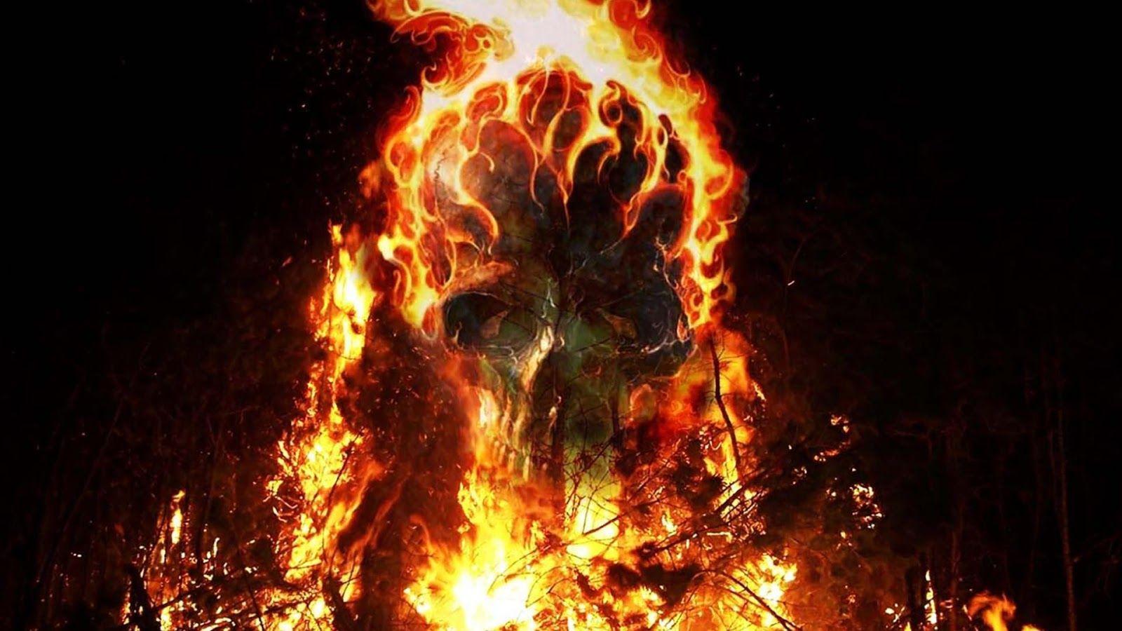 Burning Skull Wallpapers Wallpaper Cave