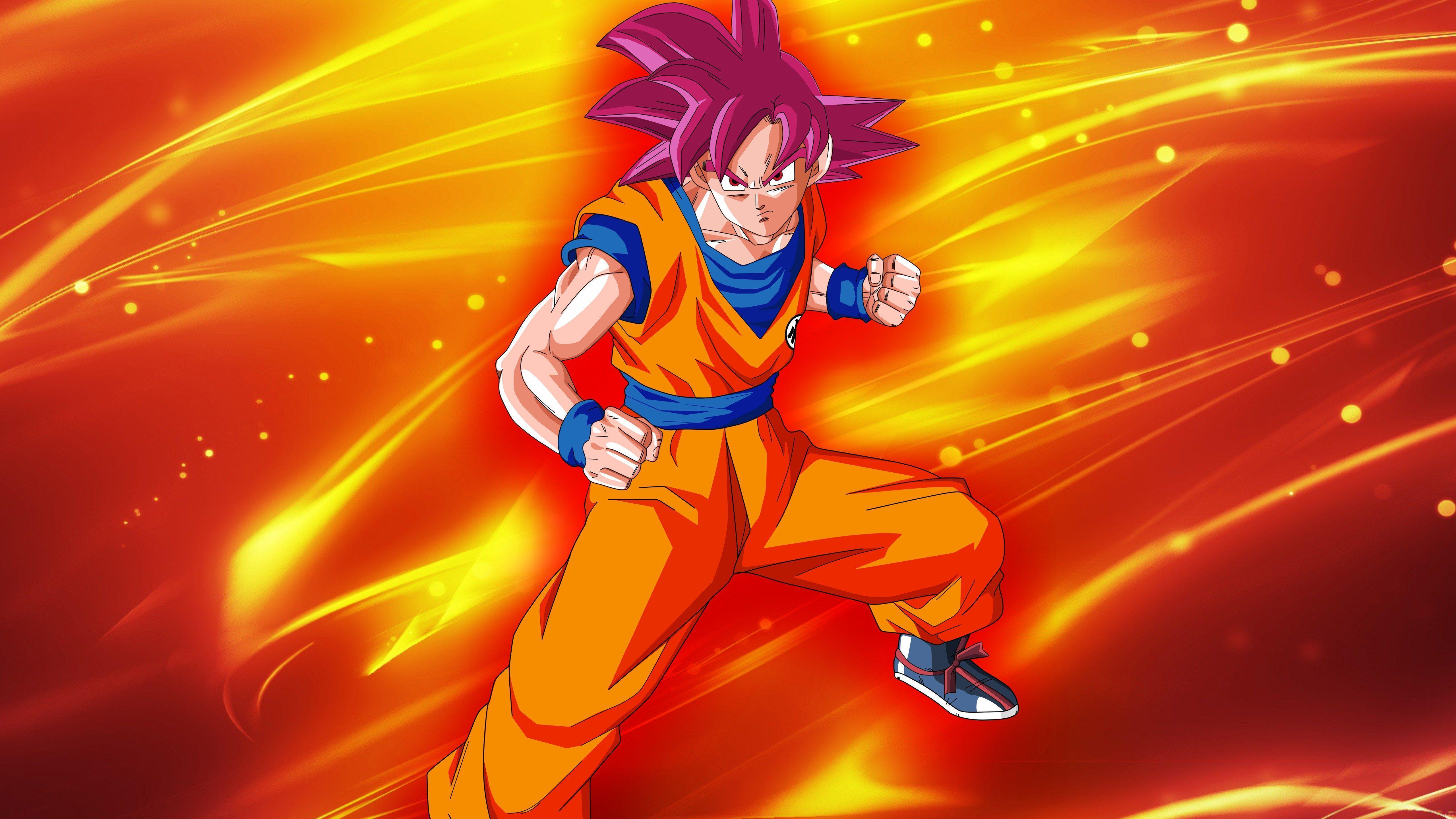 Goku SSJ God Wallpapers Wallpaper Cave