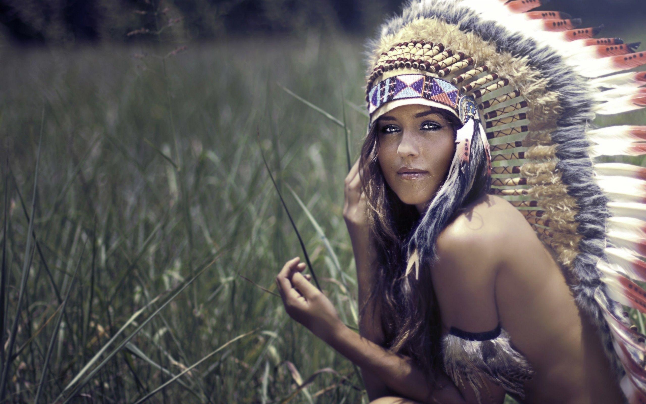 Native American Headdress Girls Wallpapers Wallpaper Cave