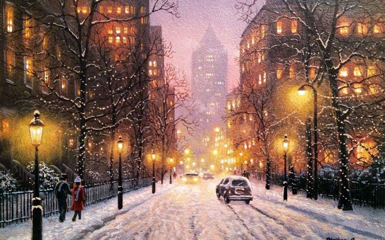 Winter City Wallpapers Wallpaper Cave