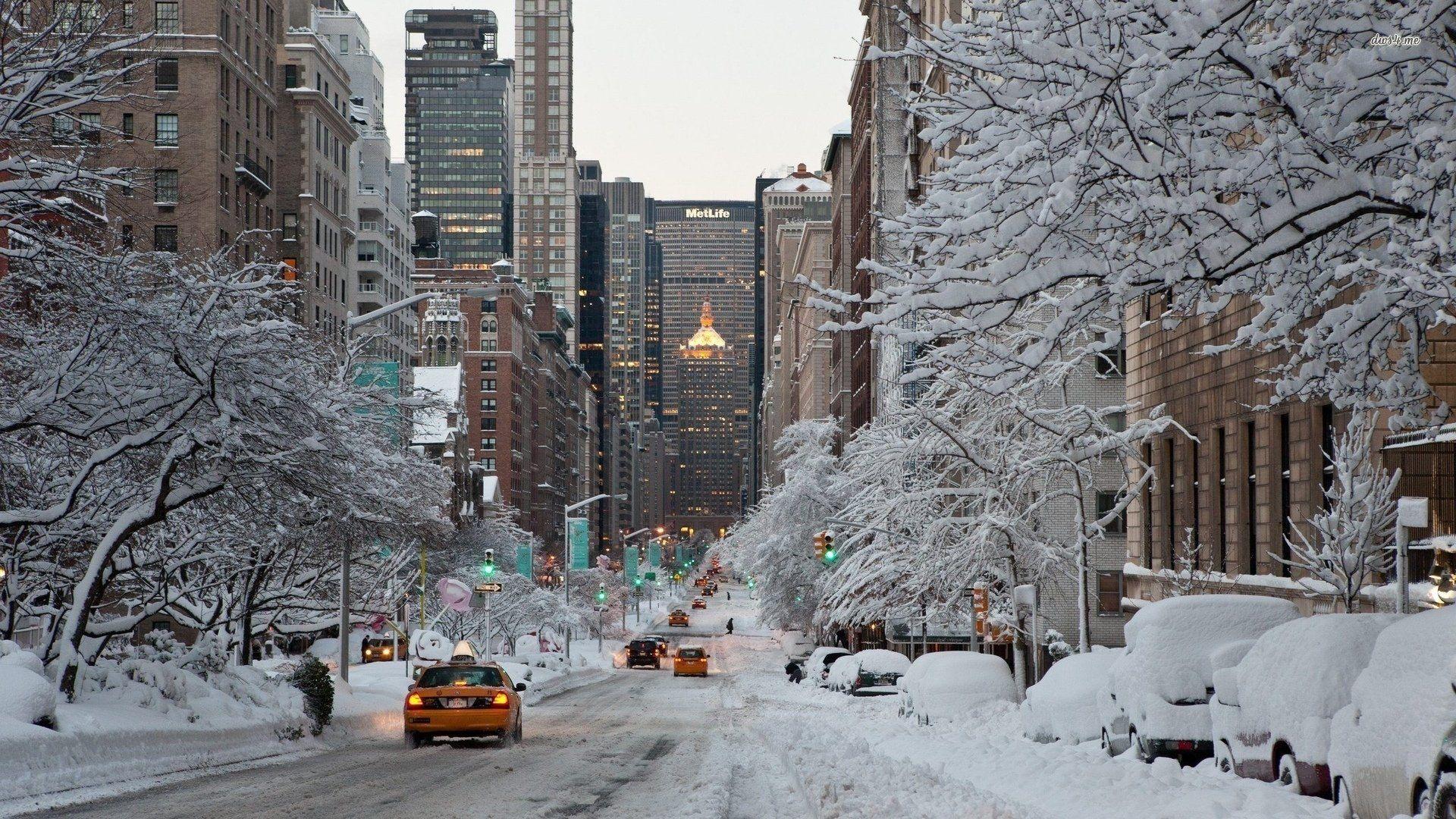 Snow In City Wallpapers Wallpaper Cave