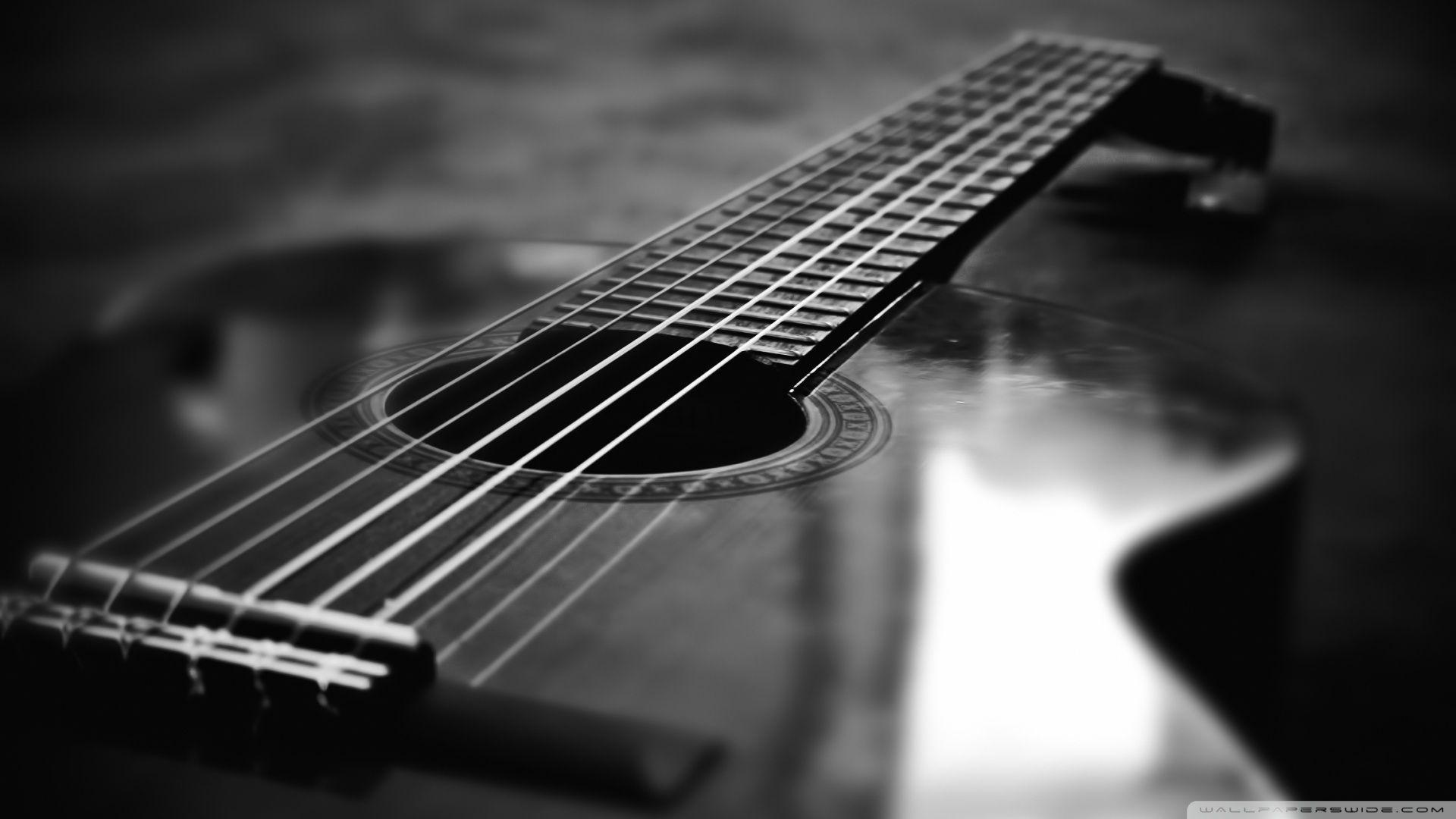 Black And White HD Wallpapers Of Guitar Wallpaper Cave