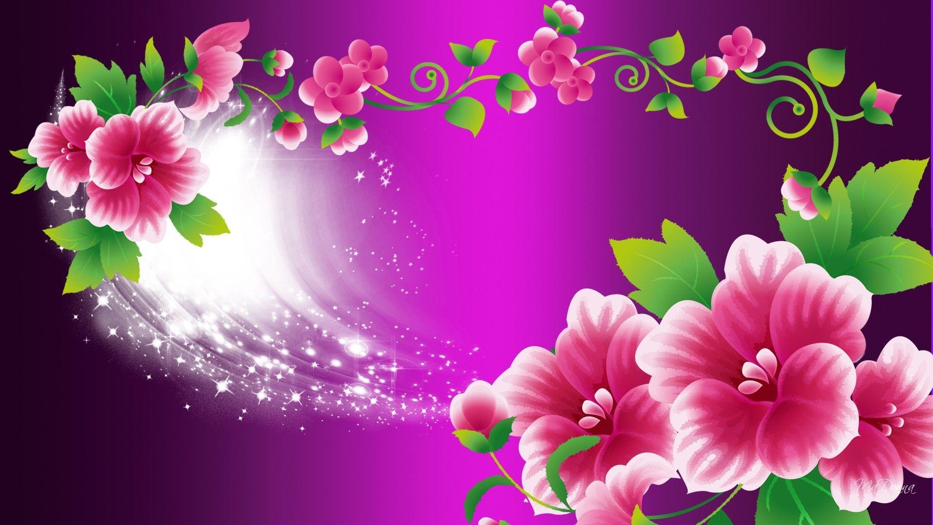 Glitter Flower Wallpapers Wallpaper Cave
