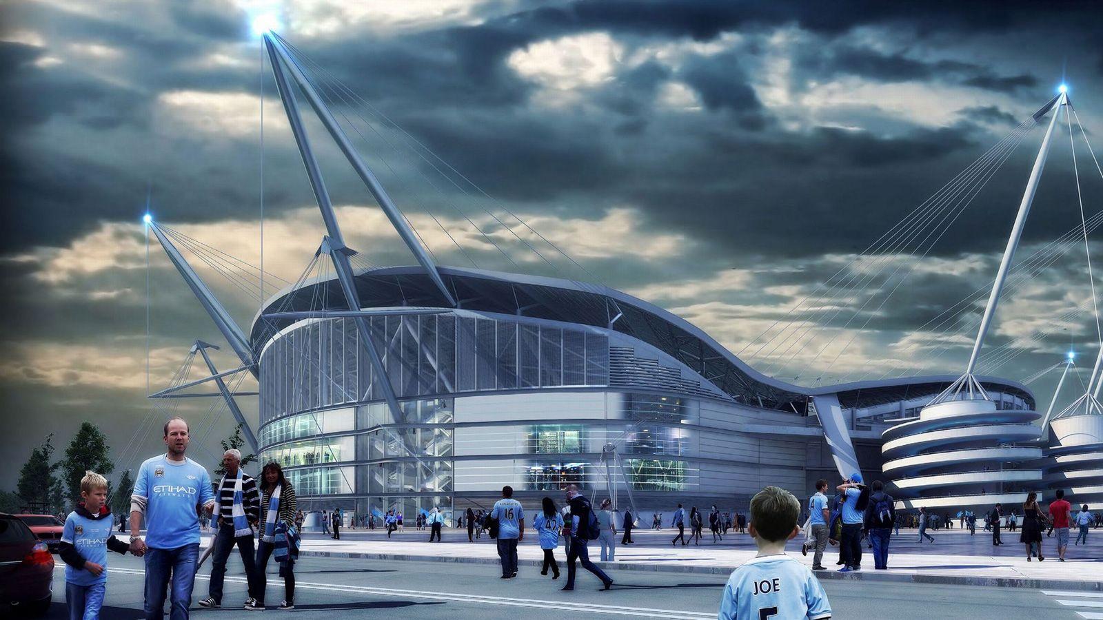 Download Manchester City Stadium Wallpaper Background