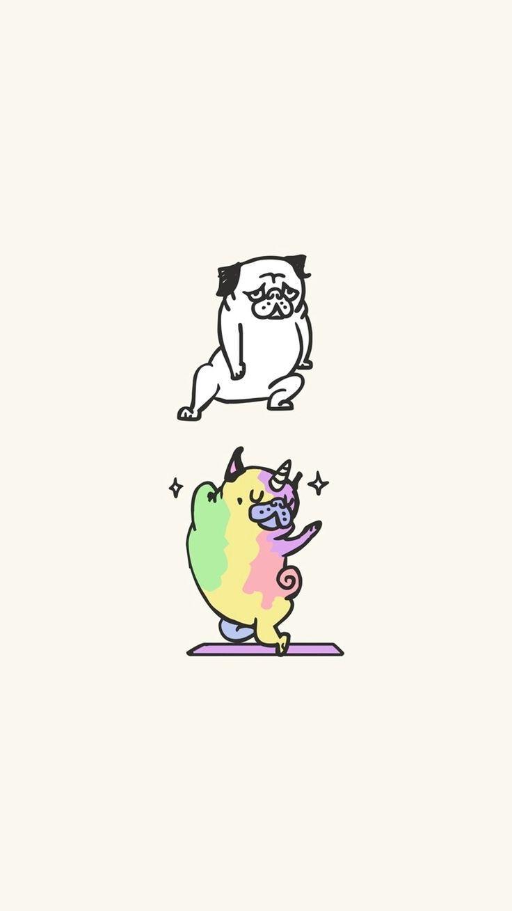 Cartoon Pug Wallpapers Wallpaper Cave