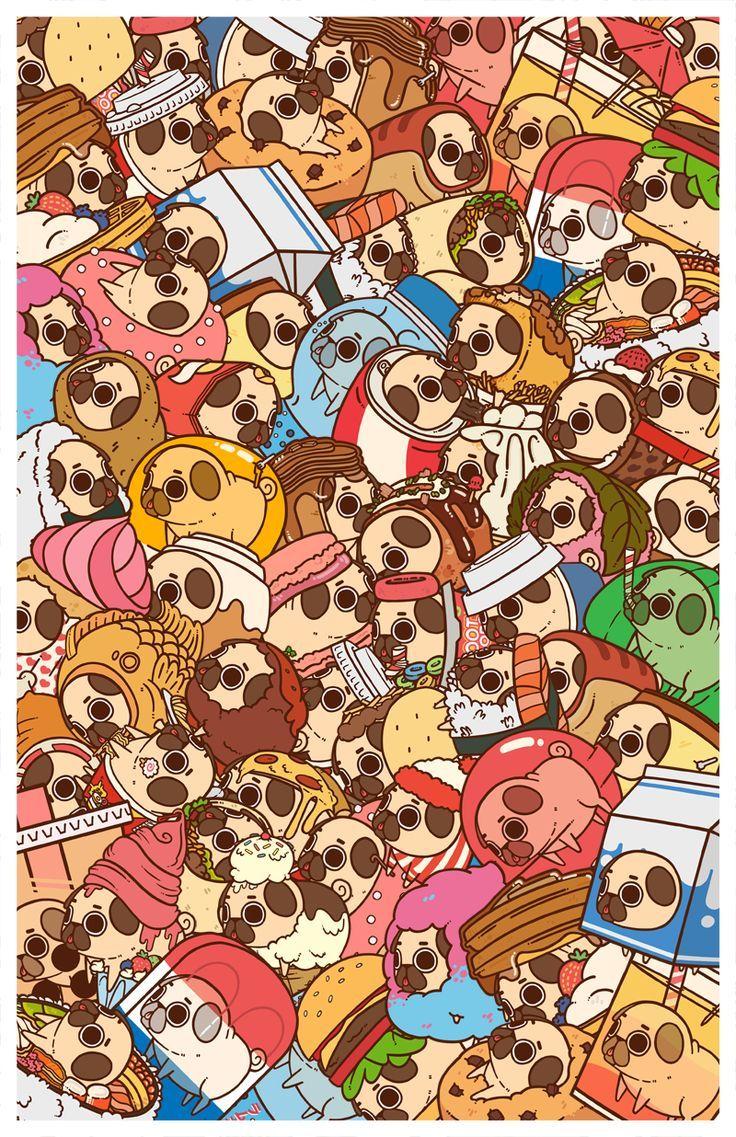 Cartoon Pug Wallpapers Wallpaper Cave