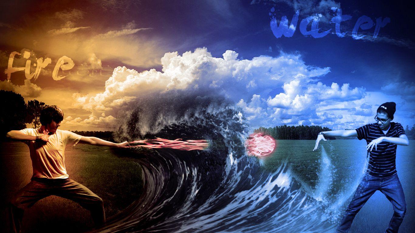 Fire Vs Water Wallpapers Wallpaper Cave