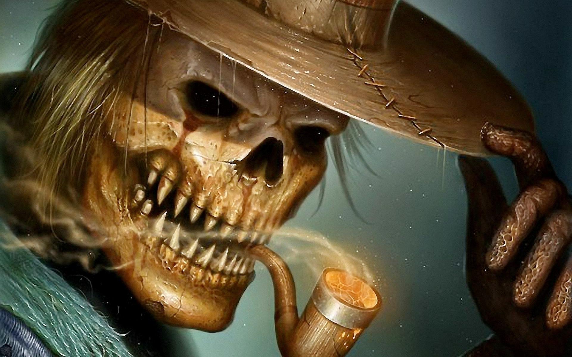 Smoking Skull Wallpapers Wallpaper Cave