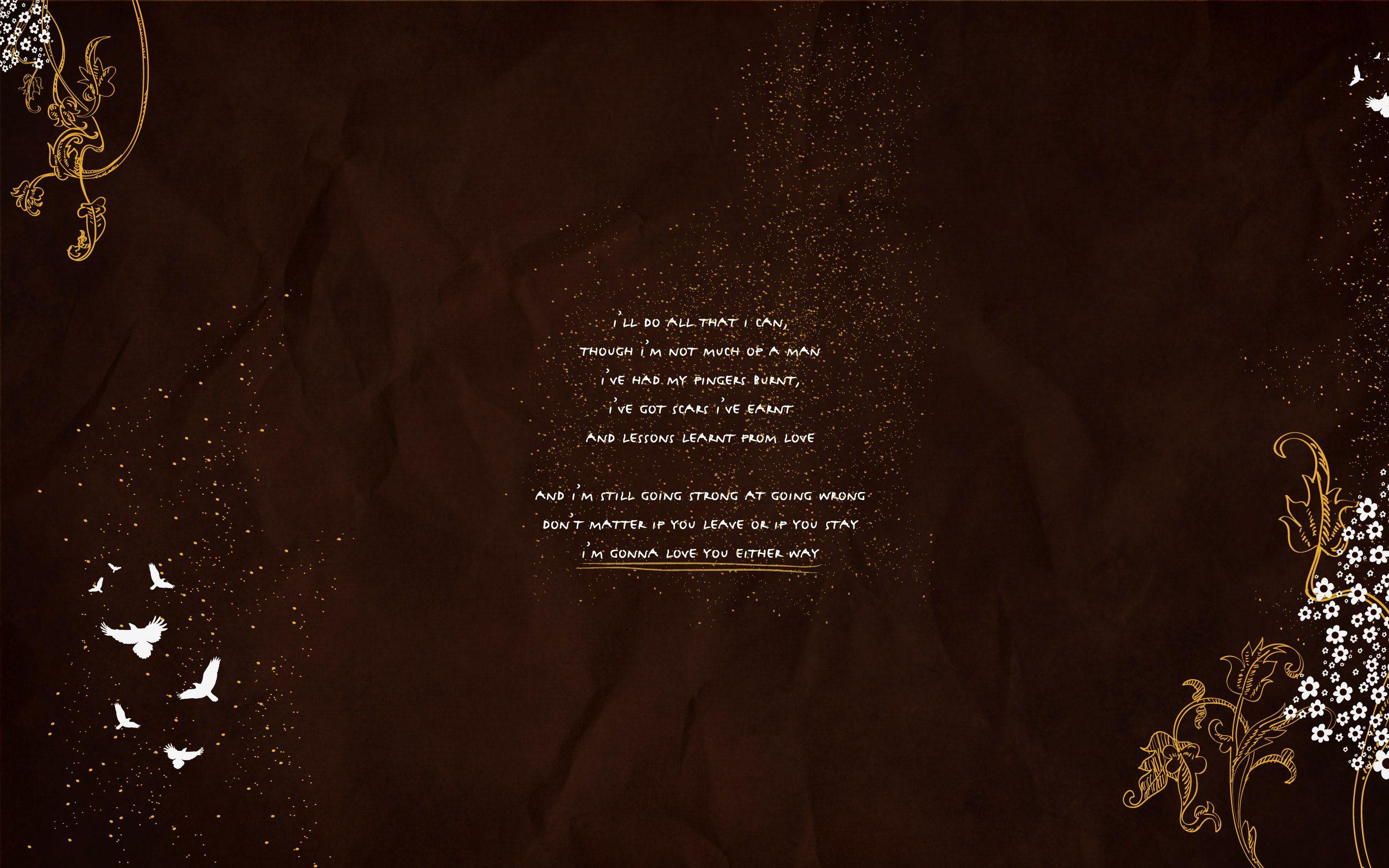 Lyrics Wallpapers Wallpaper Cave