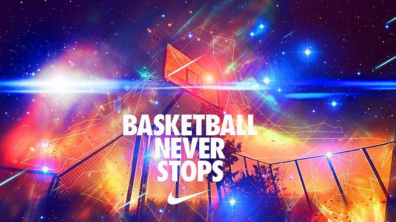 Basketball Never Stops Red Wallpaper