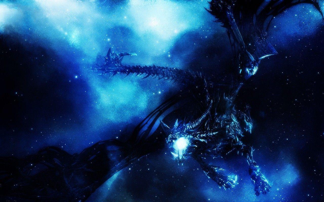 Black And Blue Dragon Wallpapers Wallpaper Cave