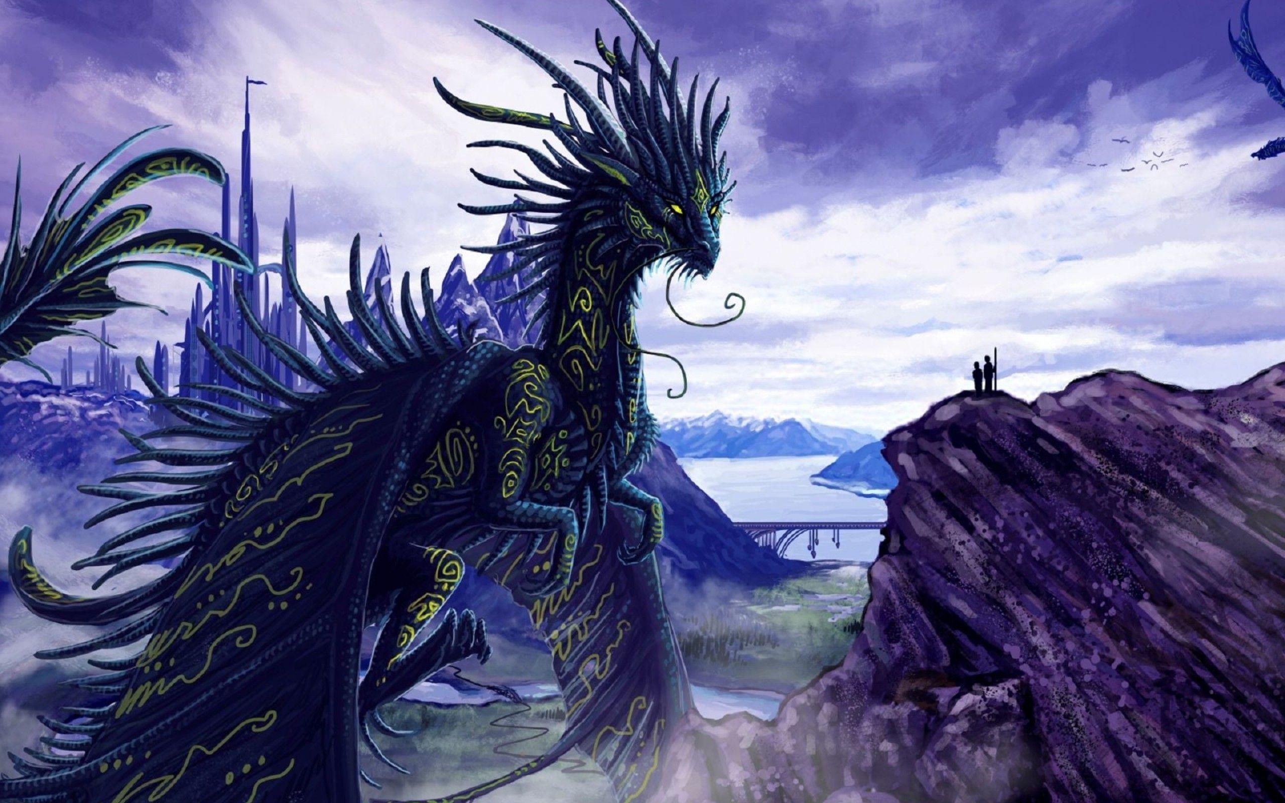Black And Blue Dragon Wallpapers Wallpaper Cave