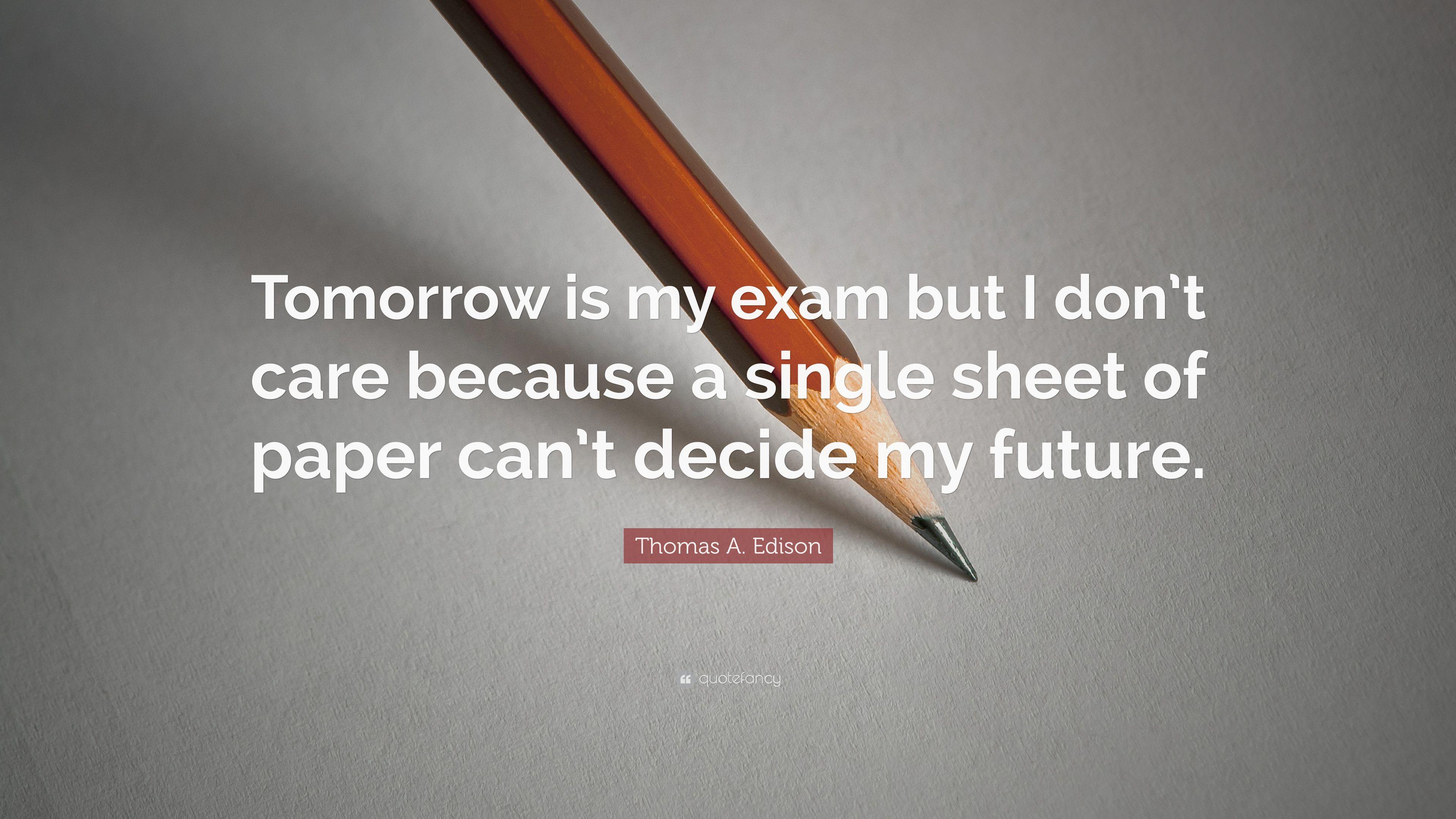 Thomas Edison Quotes About Exams