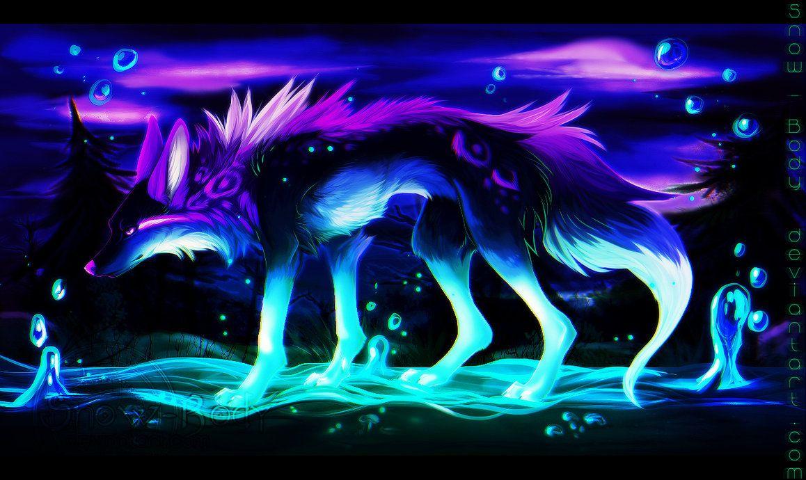 Neon Wolf Wallpapers Wallpaper Cave