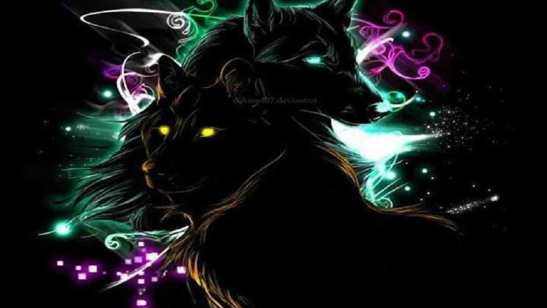 Neon Wolf Wallpapers Wallpaper Cave