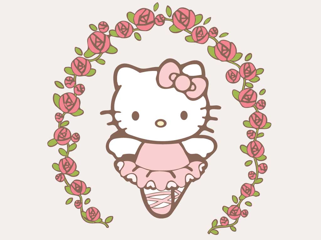 Hello Kitty Floral Wallpapers Wallpaper Cave