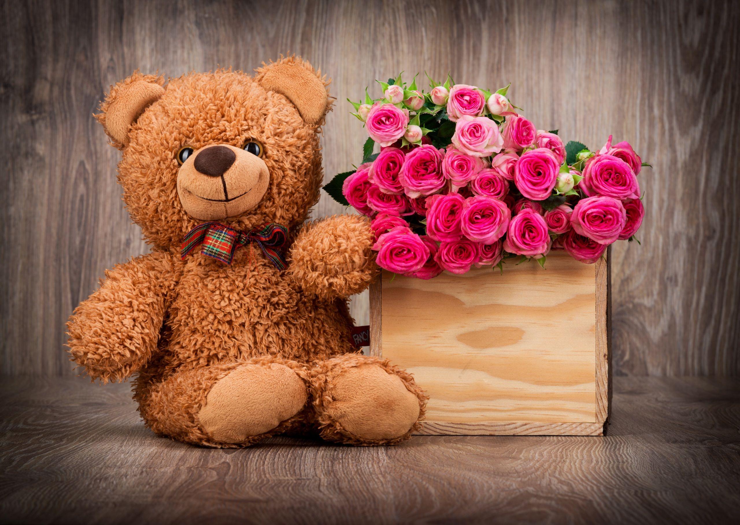 Cute Pink Teddy Bear Wallpapers For Desktop Wallpaper Cave