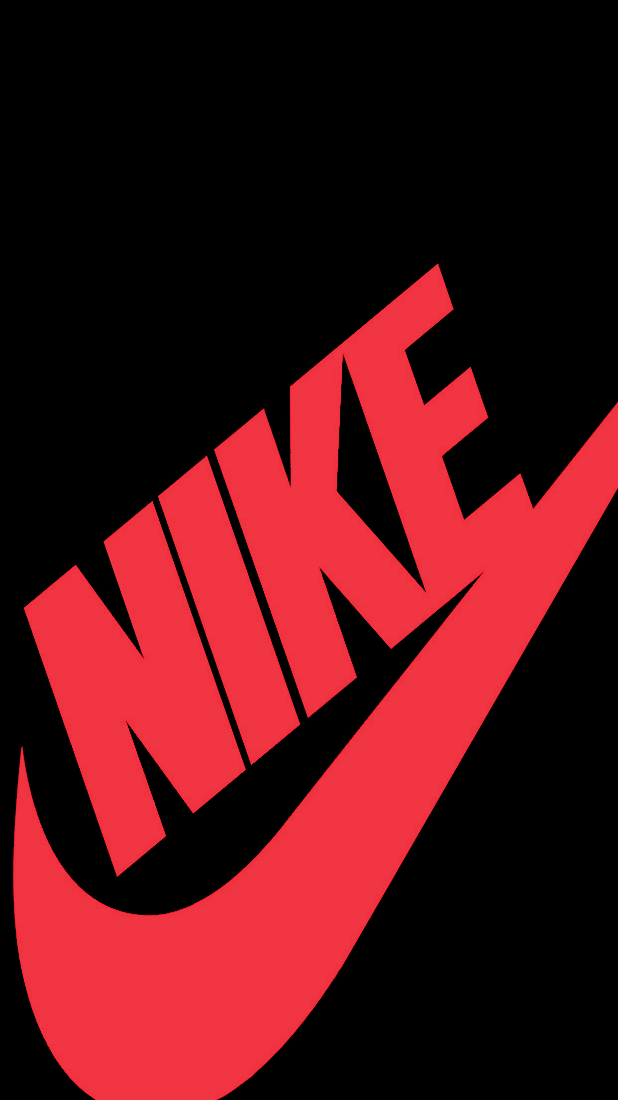 Nike Logo Red Background