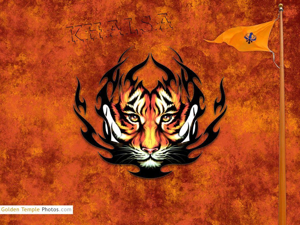 Khanda With Tiger Wallpaper