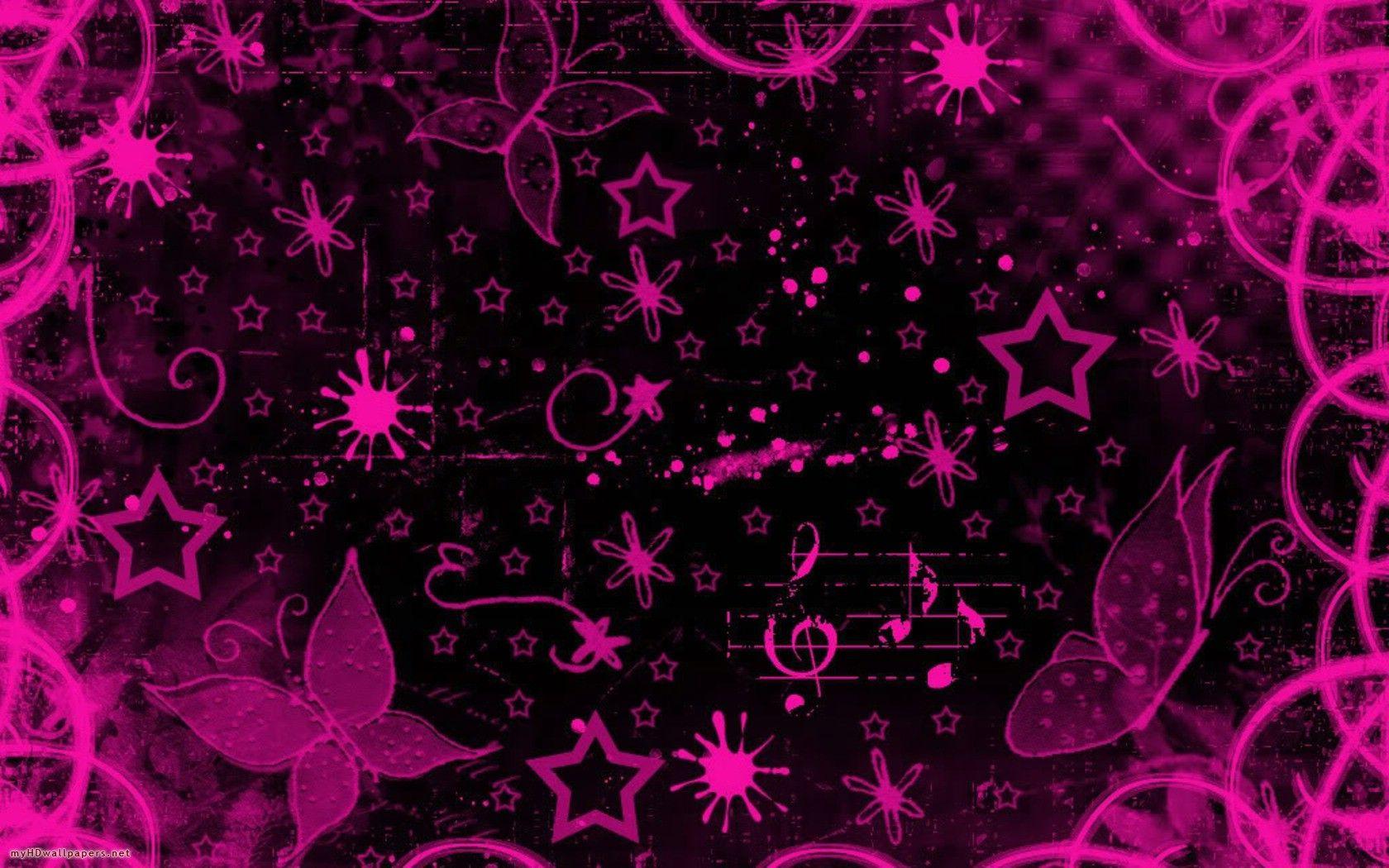 Pink And Black Wallpapers Wallpaper Cave