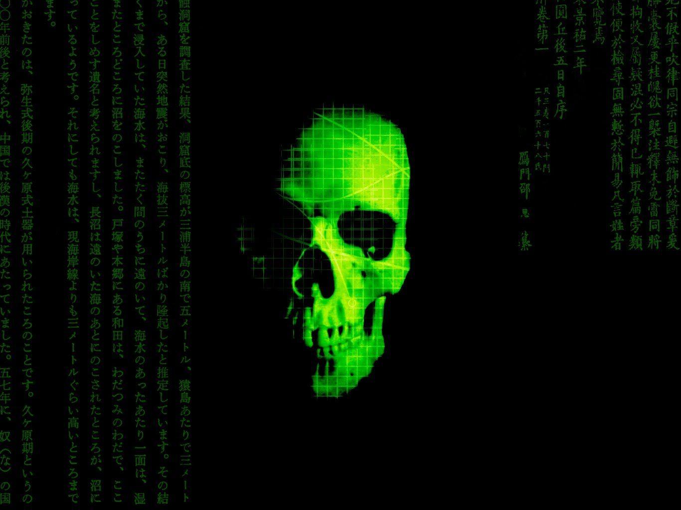 Green Hacker Skull Wallpapers HD Wallpaper Cave