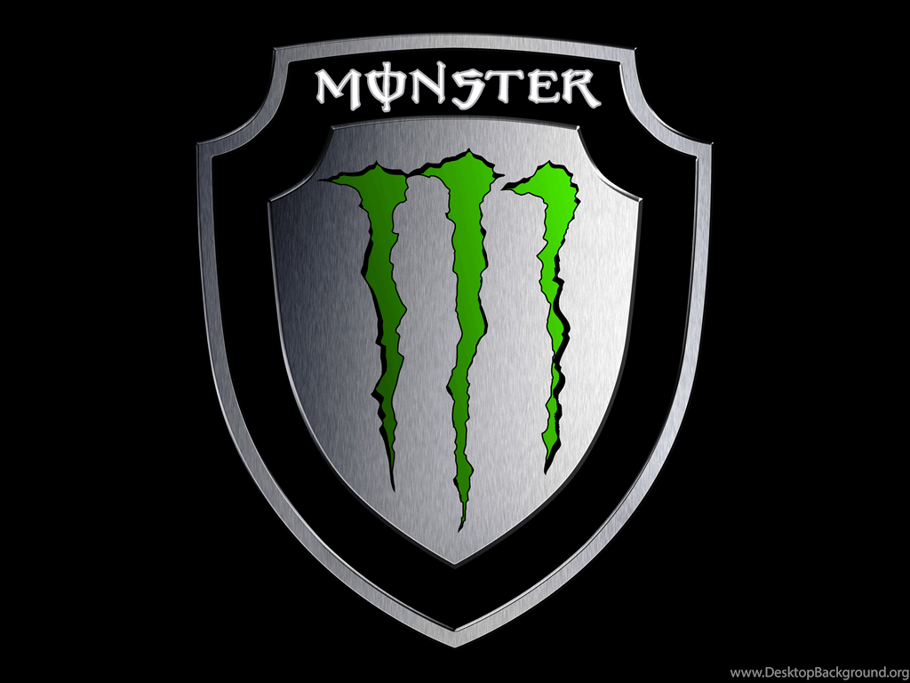 Blue Monster Energy Logo Outline