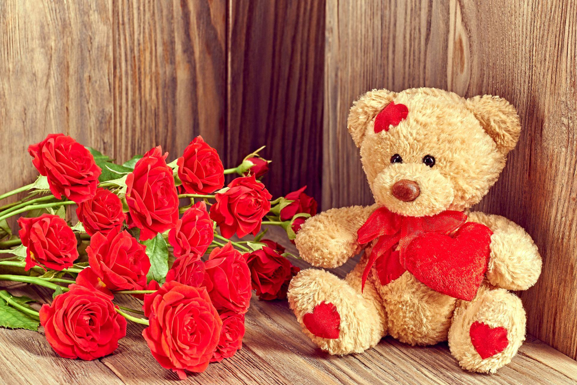 Cute Red Teddy Bear Wallpapers