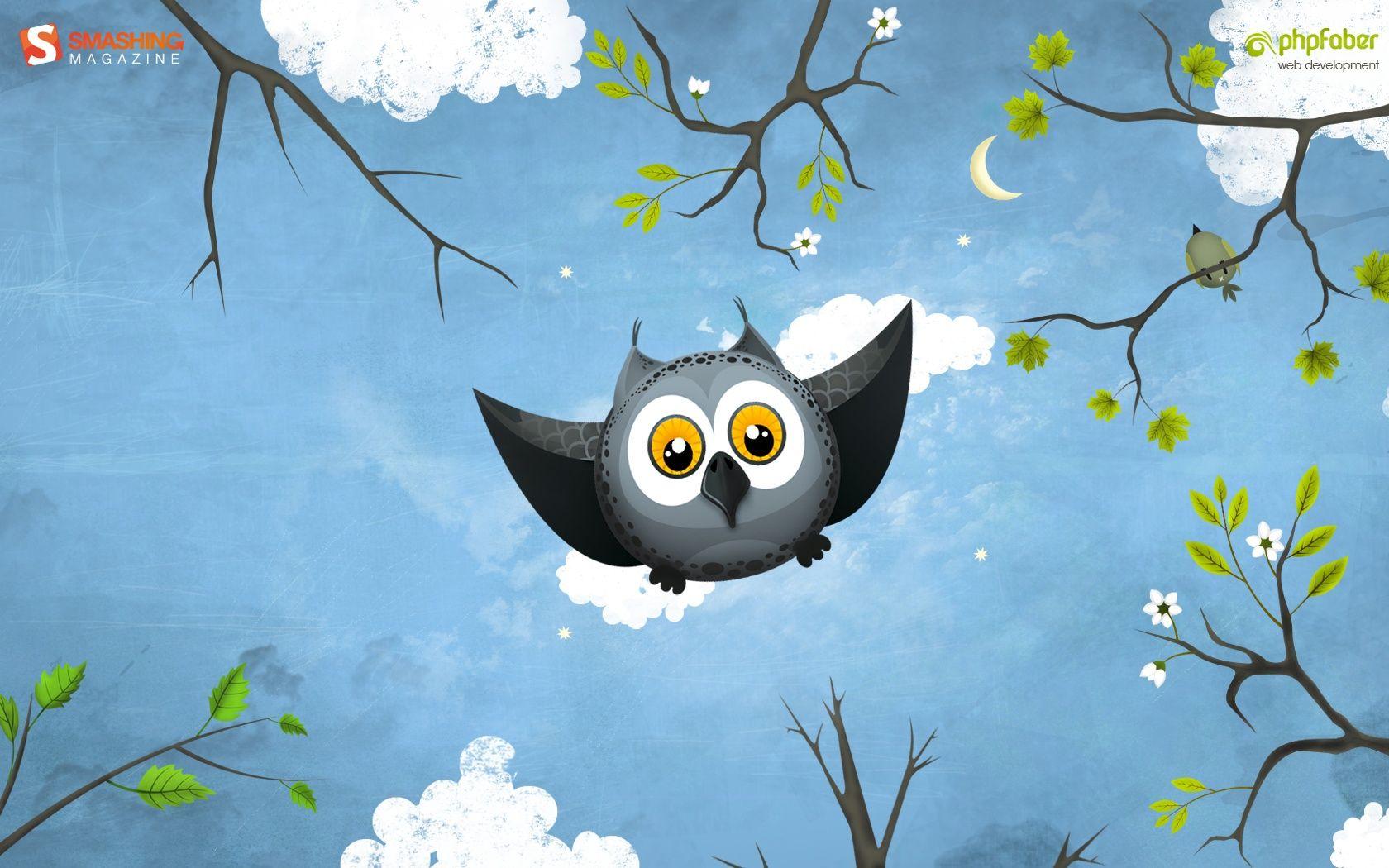 Owl Cartoon Wallpapers Wallpaper Cave