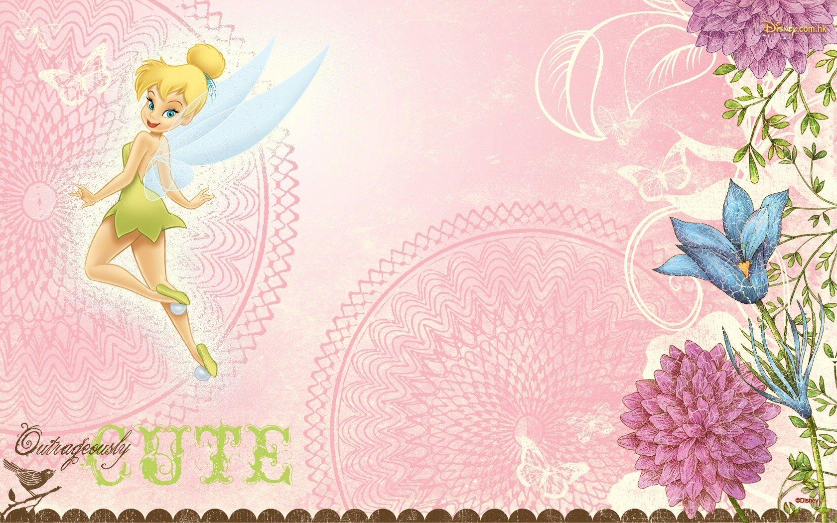 Tinkerbell Pink Backgrounds Wallpaper Cave