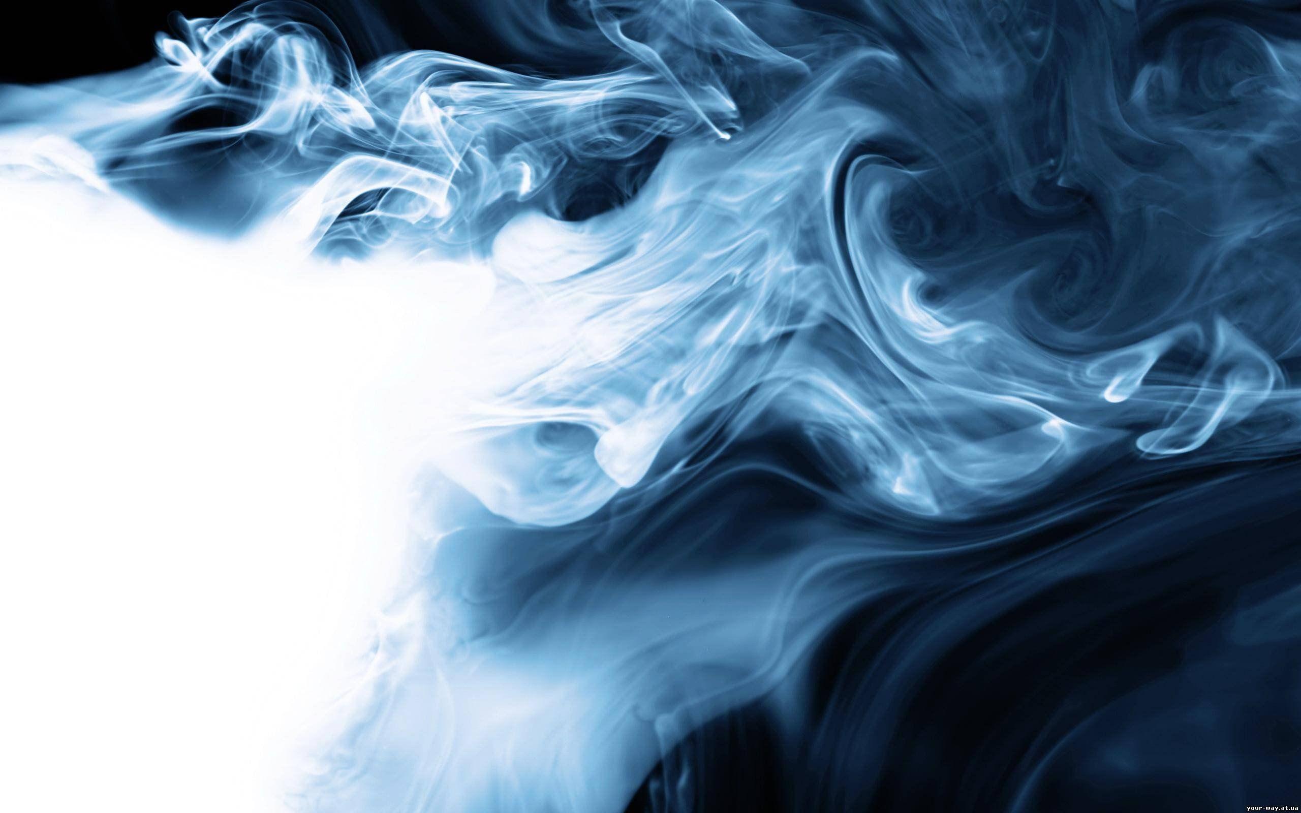Blue Fire White Background Wallpaper
