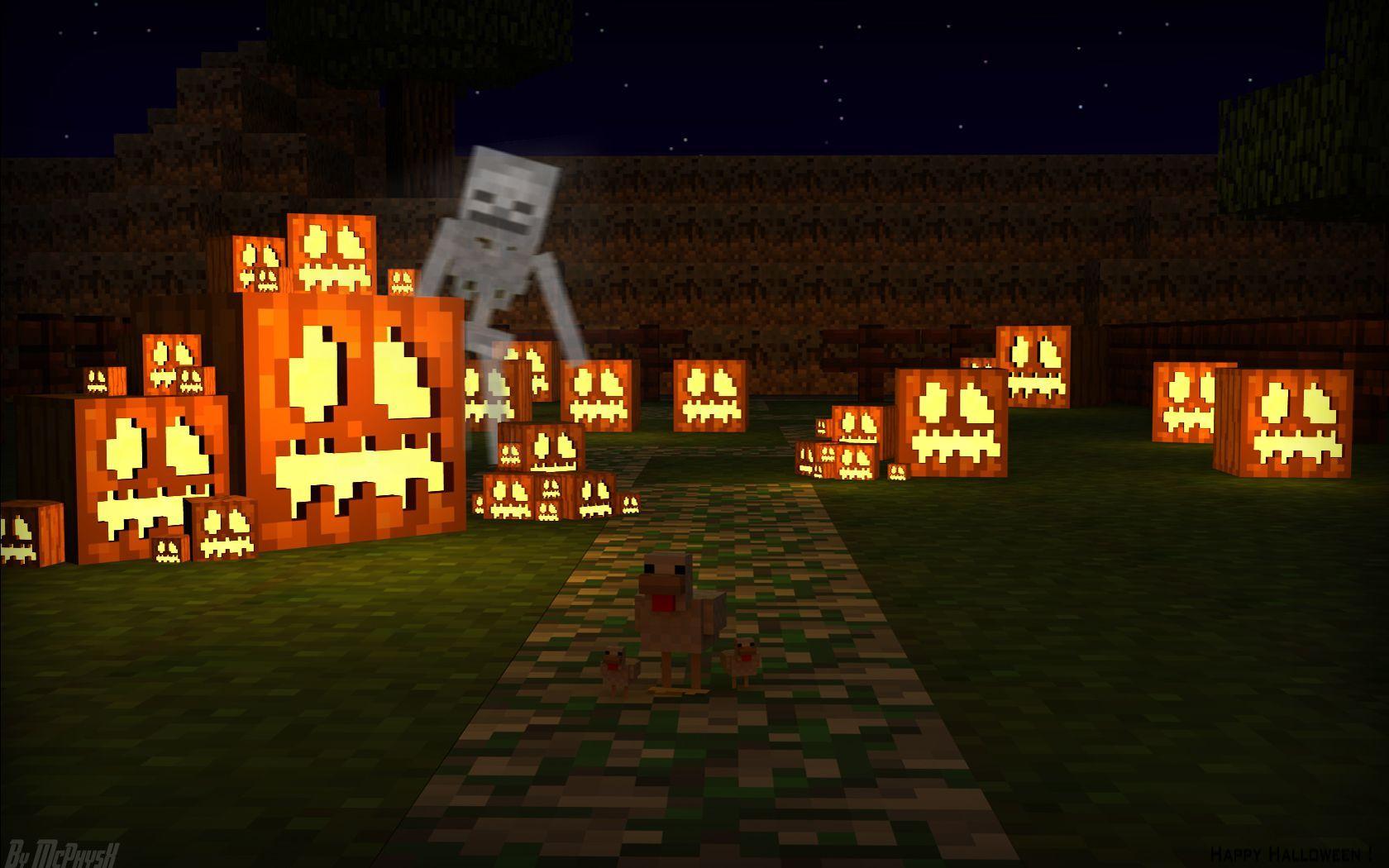 Minecraft Halloween Wallpapers Wallpaper Cave