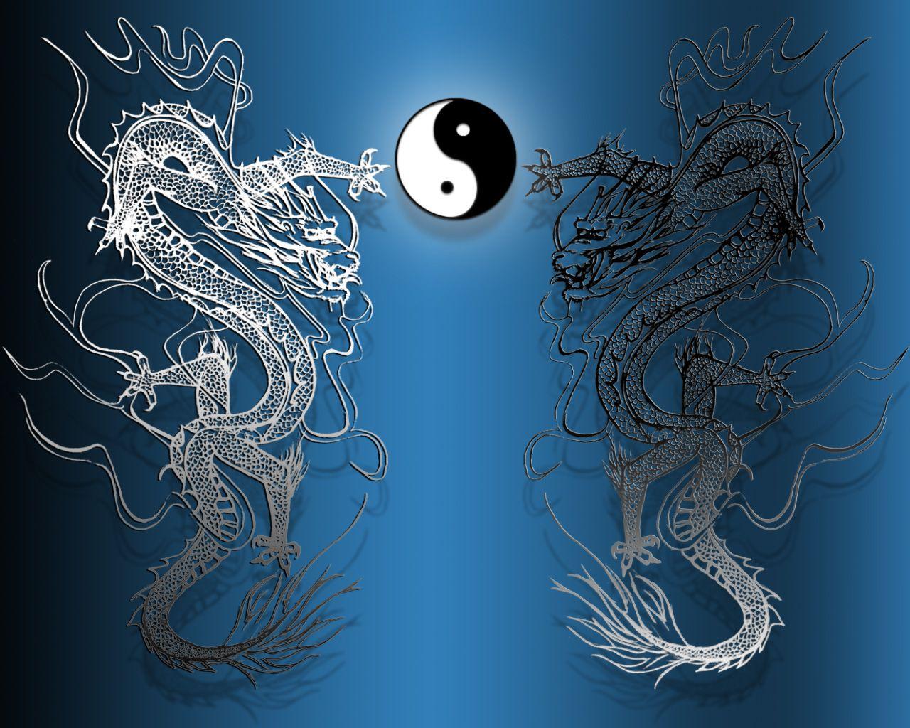 Yin Yang Dragon Tiger Wallpapers Wallpaper Cave