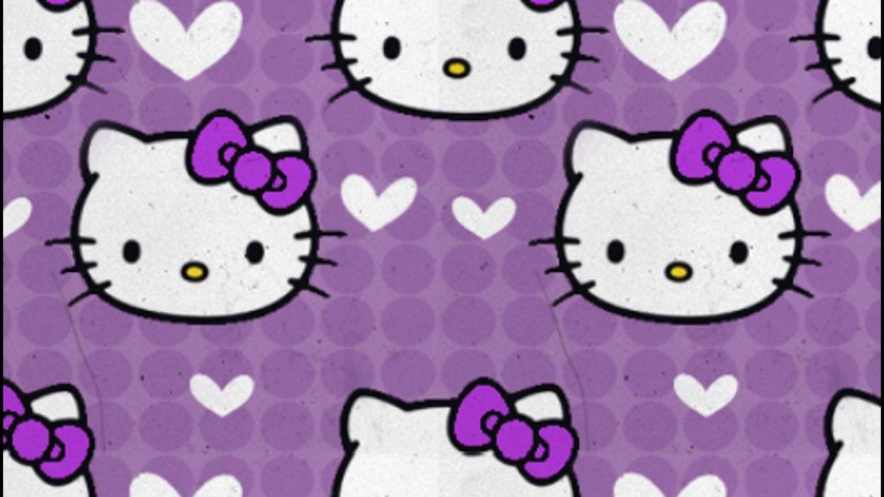 Pink And Purple Hello Kitty Wallpaper