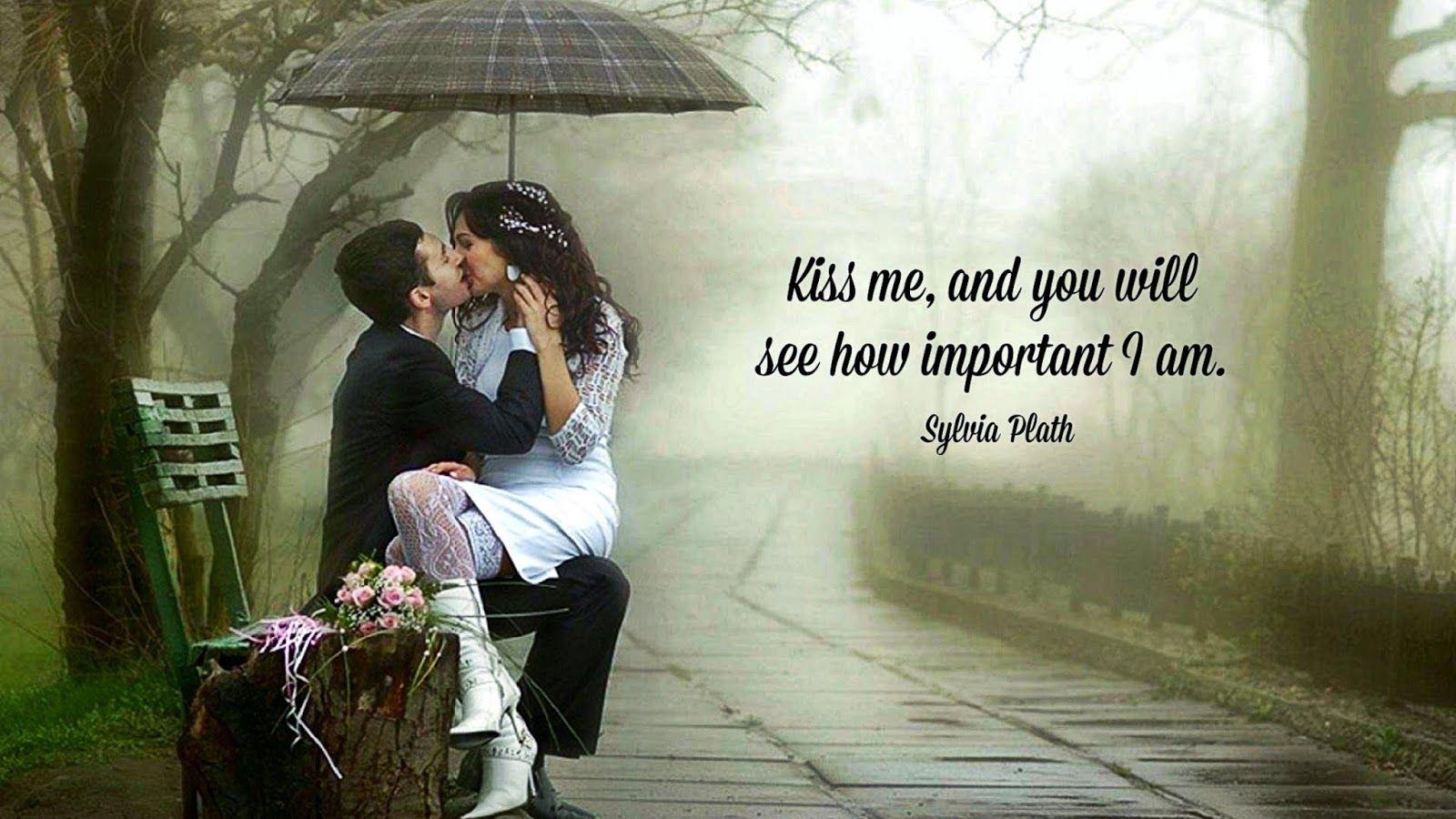 Romantic Kiss Wallpapers With Quotes Wallpaper Cave
