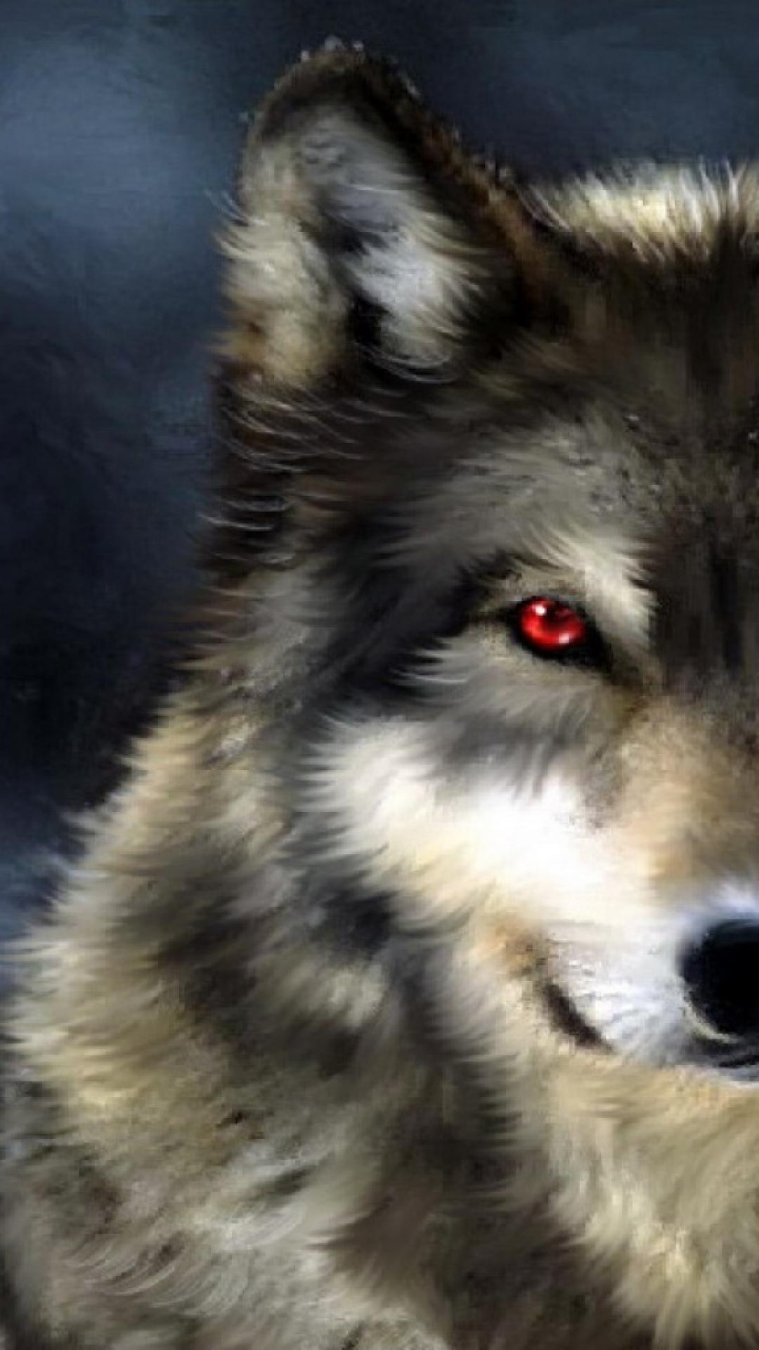 Black Wolf With Red Eyes Wallpaper