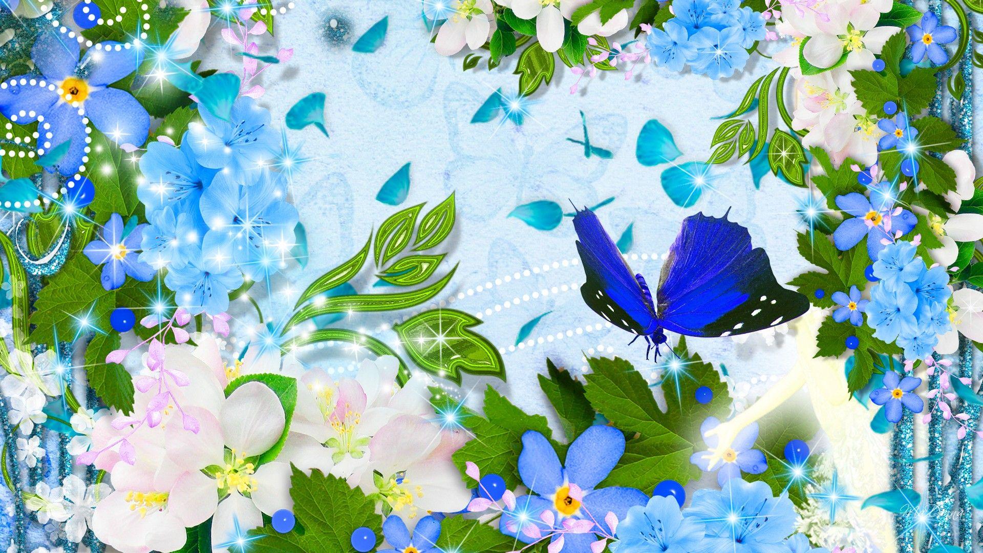 Flowers With Butterfly Wallpapers HD Wallpaper Cave