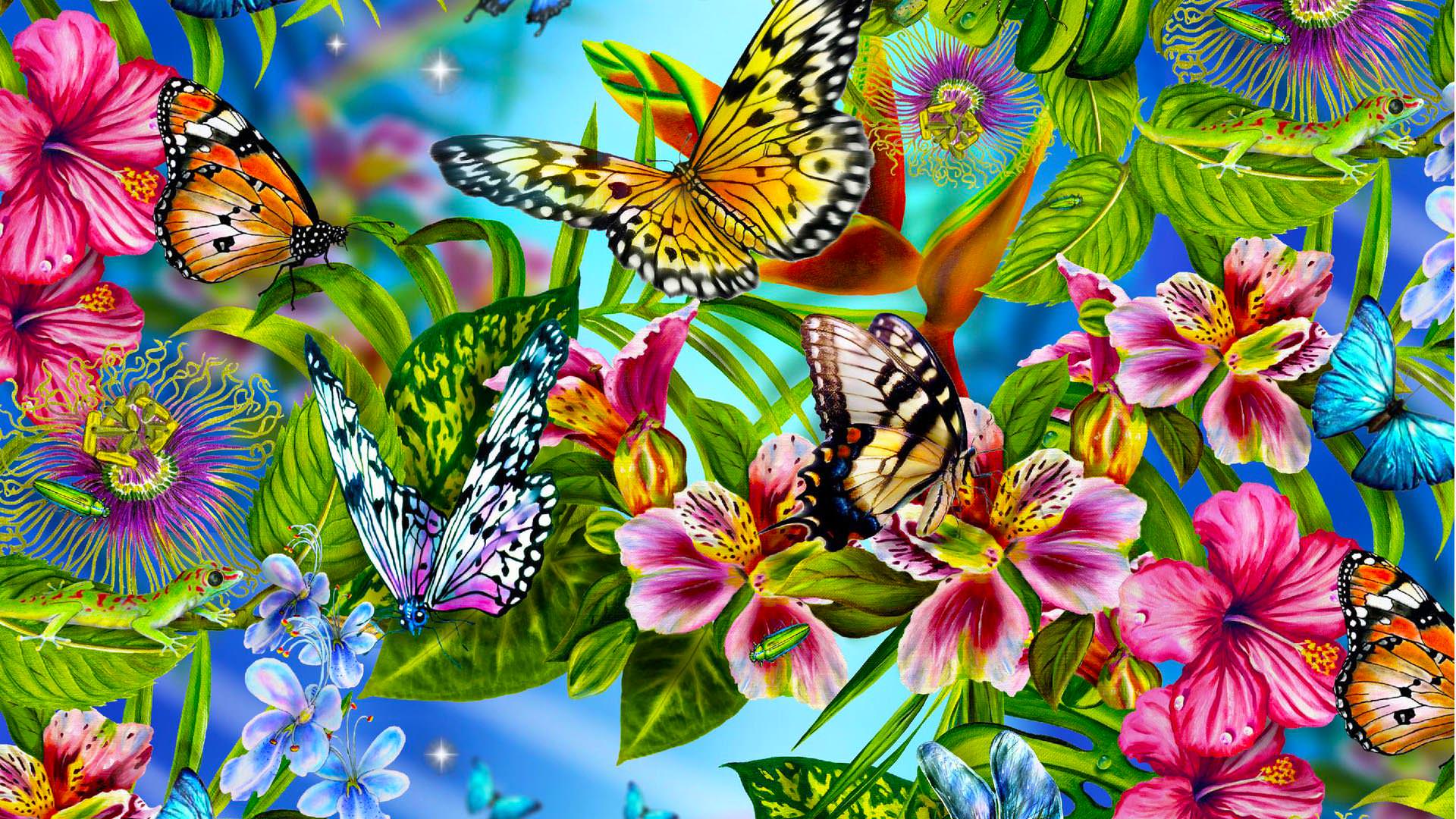 Flowers With Butterfly Wallpapers HD Wallpaper Cave