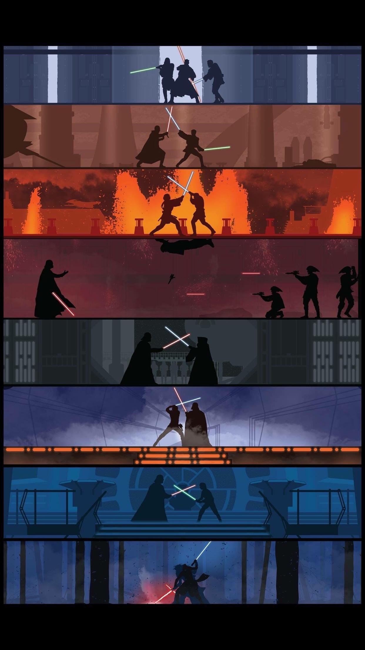 Star Wars Lightsaber Duel Wallpapers Wallpaper Cave