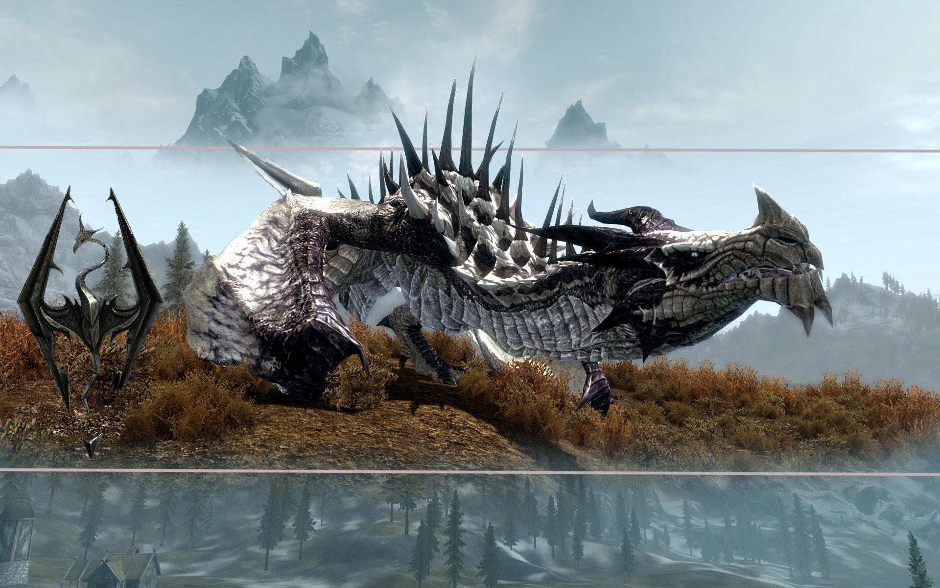 Elder Dragon Skyrim Wallpapers Wallpaper Cave