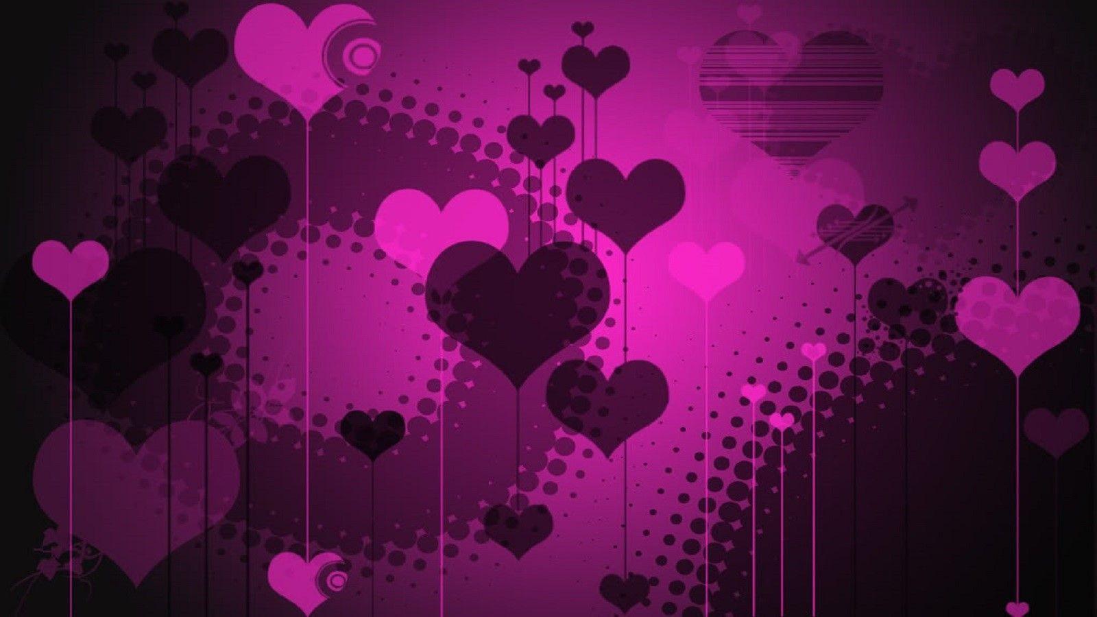Purple And Black Hearts Wallpapers Wallpaper Cave