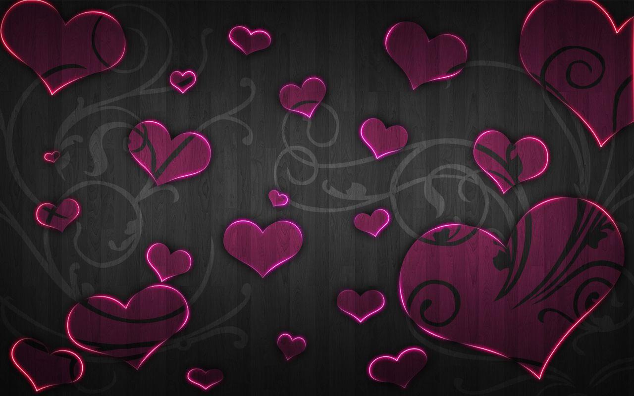 Purple And Black Hearts Wallpapers Wallpaper Cave