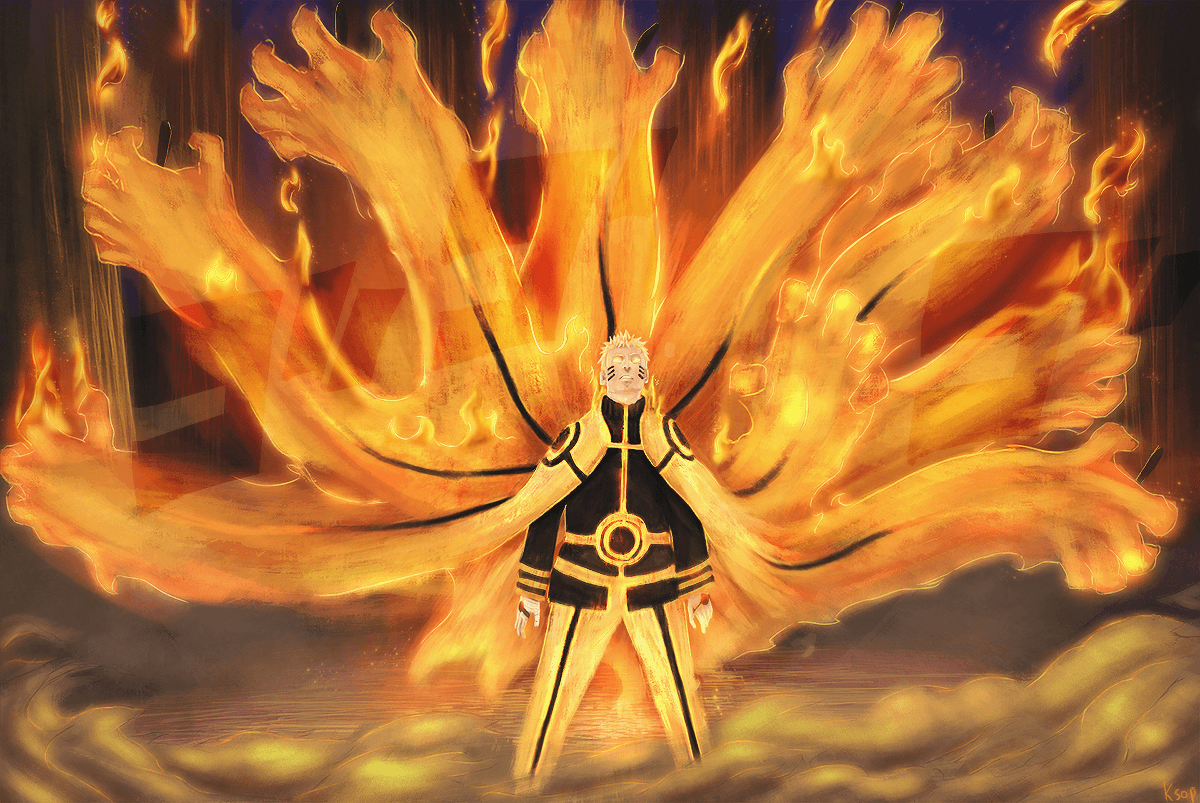Naruto Nine Tails Sage Mode Wallpapers Wallpaper Cave