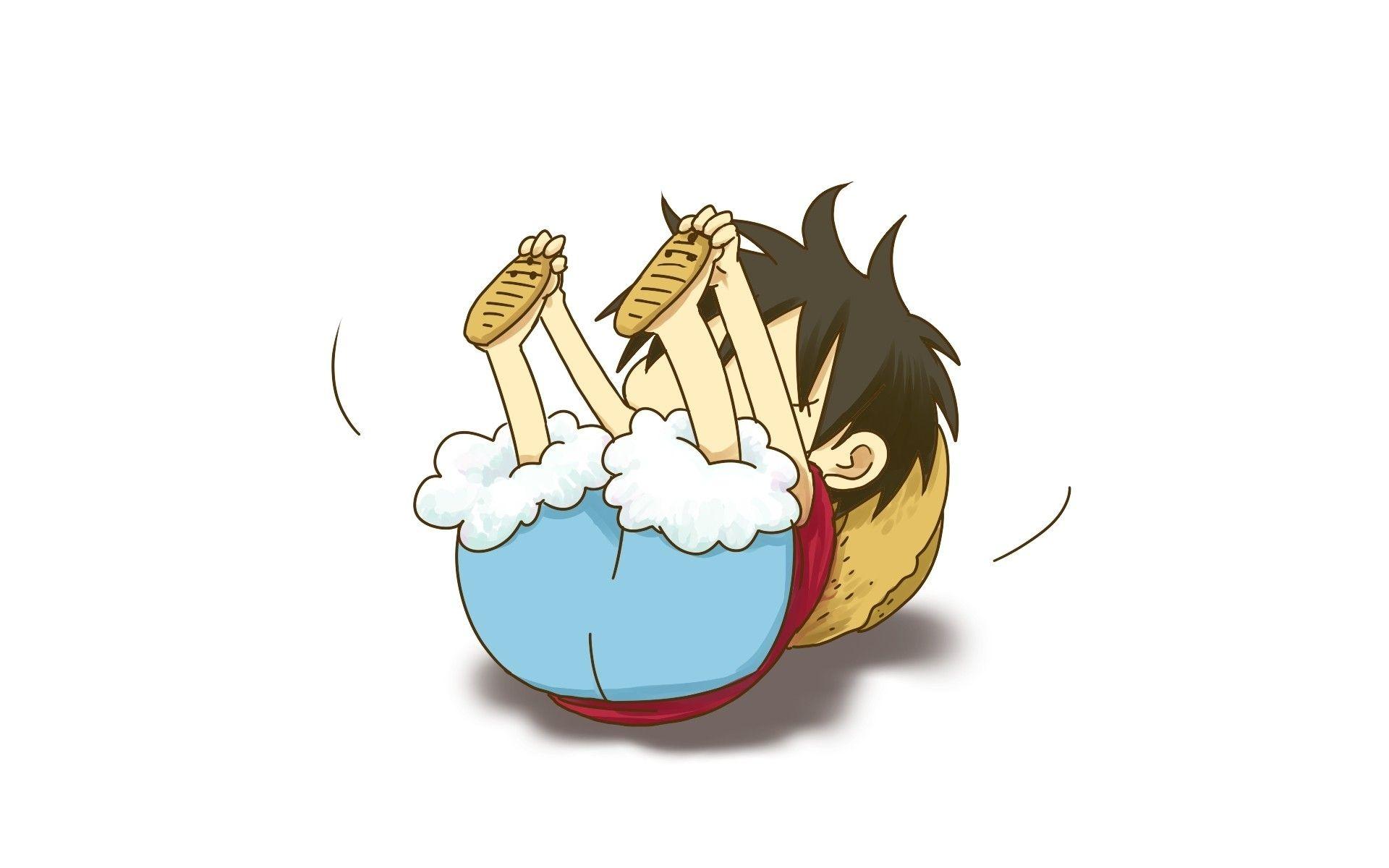 Wallpaper One Piece Luffy Chibi Tachi Wallpaper