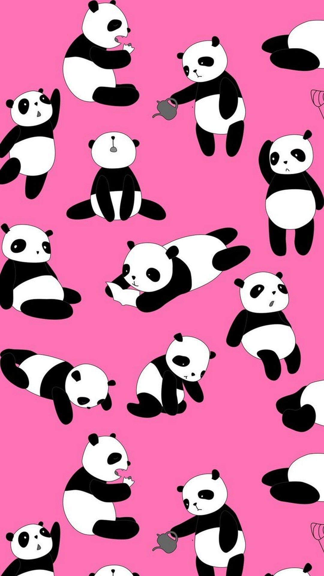 Pink Haeart/wallpapers Panda Wallpaper Cave